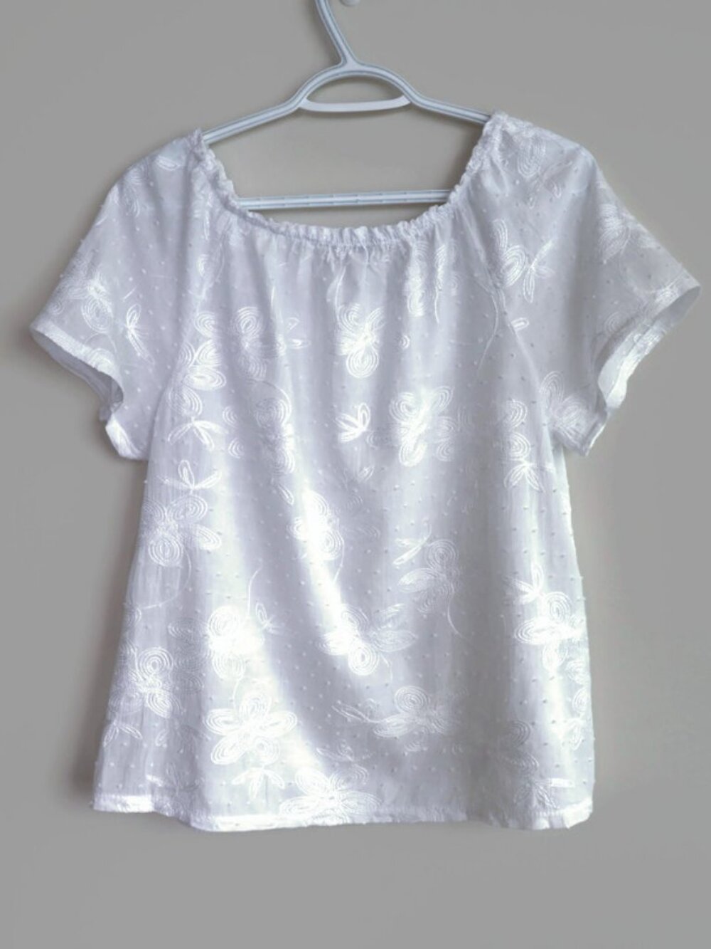Flowy Italian Blouse - 100% Cotton - Size L - Terzo Millennio